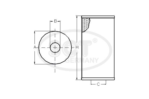 SCT GERMANY Polttoainesuodatin SC 7038 P